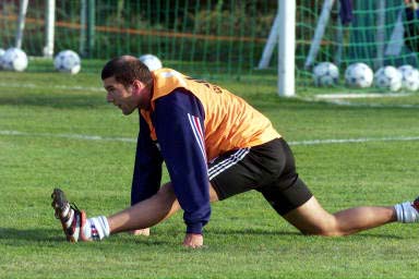 Stretching out at pratice